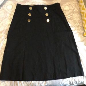 Mid length high waist skirt